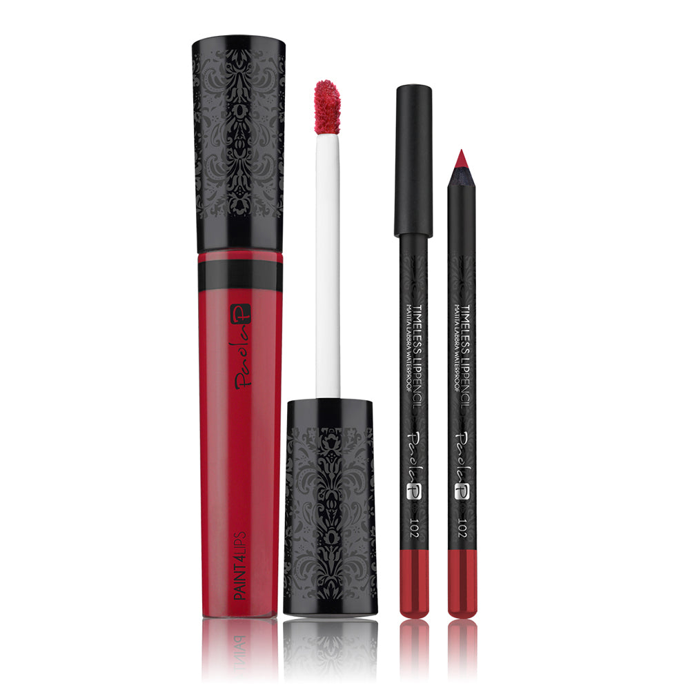 Cofanetto Paint 4Lips 08 + Timeless LipPencil 102 - Rossetto e Matita Labbra Waterproof