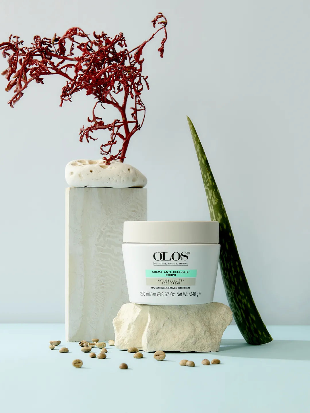 OLOS COFANETTO RIVITALIZZANTE - Detergente solidoviso-corpo-capelli 80 gr + crema ANTICELLULITE corpo 300 ml