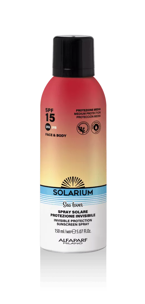Solarium - Spray solare viso e corpo protezione invisibile spf 15 - 150 ml
