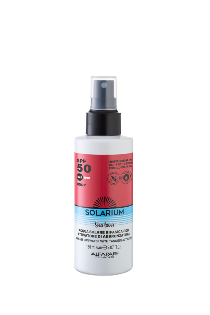 Acqua Solare con attivatore di abbronzatura SPF50