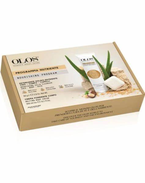 OLOS COFANETTO NUTRIENTE - Detergente solido nutriente 80 gr + crema nutriente corpo 300 ml